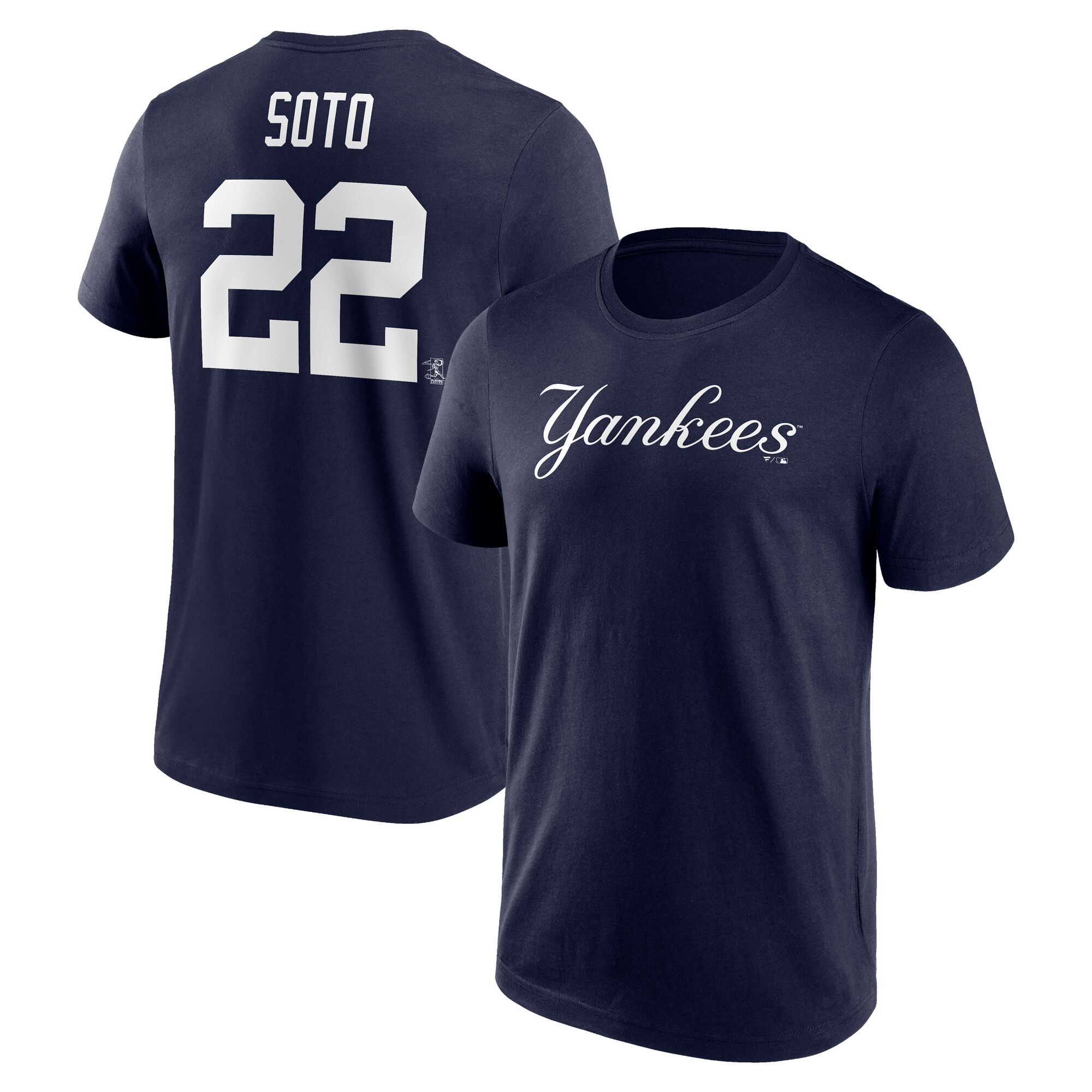 New York Yankees T-Shirt mit Namen und Nummer – Juan Soto 22 – Herren Image