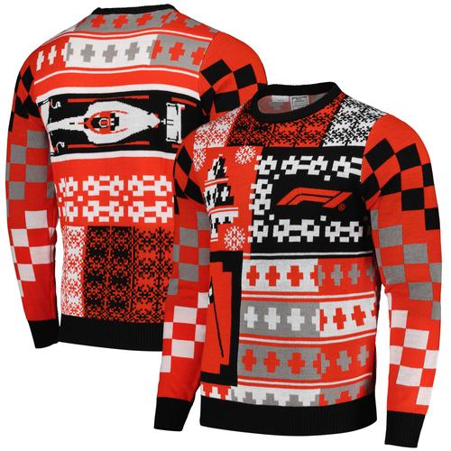 Formel 1 Retro Patchwork Weihnachtspullover