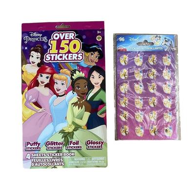 Disney Other | Disney Princess Sticker Book 150 Stickers Kids + 96 Disney Princess Stickers | Color: Green/Pink | Size: Osbb