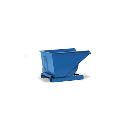 Fetra Kippbehälter, HxLxB 827x1294x1141mm, 0, 6m³, Tragl. 1500kg, Einfahrtaschen, RAL5007 Image
