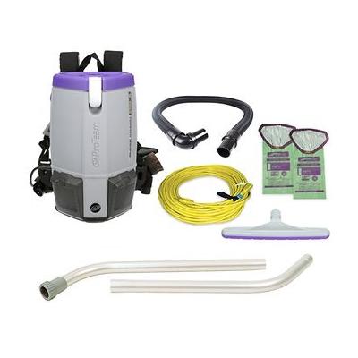 ProTeam Pro 6 Backpack Vacuum with 1.5 inch Xover Floor Tool and Two-Piece Wand #107742