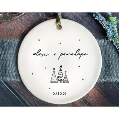 TEMU Christmas Ornament - Personalized Couple Christmas Ornament - Our First Christmas -