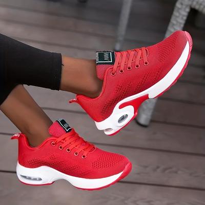 TEMU Trendy Solid Color Mesh Breathable Sneakers, Casual Outdoor Sport Running Shoes