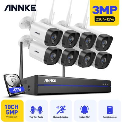 Annke - wlan Überwachungskamera Set 8×3MP Kamera Nachtsicht Bewegungserkennung Wasserdicht WiFi Image