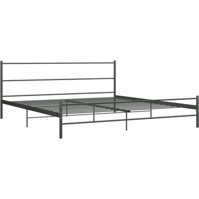 Vidaxl - Bettgestell Grau Metall 180×200 cm Image