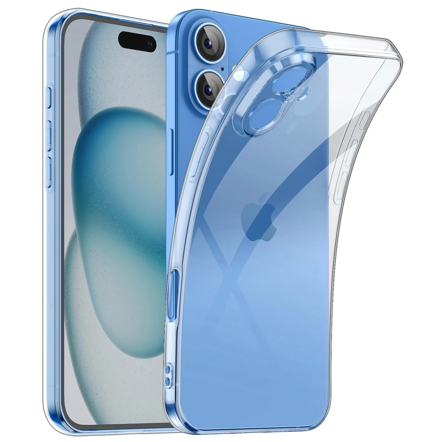Custodia in Silicone trasparente Ultra sottile per iPhone 16 15 14 13 12 11 Pro Max X XR XS 12 13 mini 14 15 16 Plus Cover posteriore trasparente morbida