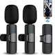 Microfono lavalier wireless per iPhone Android Plug and Play Microfono wireless con cancellazione