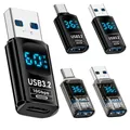 1 pz Display a LED digitale adattatore USB 3.2 10Gbps 36-60W misuratore di potenza Tester Smart Chip trasmissione dati estensione USB C