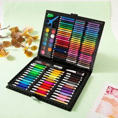 Children's 150 Piece Paintbrush Set DIY Painting Graffiti Art Crayon Watercolor Pen Gift Box