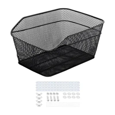 Bike Rear Basket Bike Cargo Rack Iron Luggage Package Rack Riding Storage Bicycle Basket Bike Luggage Rack Basket for Sports