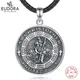 Eudora 925 Sterling Silver st christopher necklace for Men Women Vintage saint christopher Amulet Pendant Christianity Jewelry