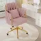 Anchor Gaming Chair Light Luxury Bedroom Girls Makeup Chair Gold Lift Feet Textured Material Office