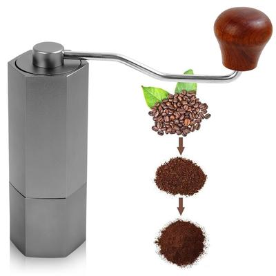 12 level durable aviation aluminum espresso coffee grinder with magnet connection