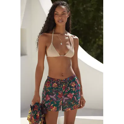 By Anthropologie Printed Drawstring Shorts