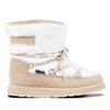 Snowboots LUHTA "NAUTTIVA MS", Damen, Gr. 41, beige (beige, weiß), Textil, Leder, sportlich, Schuhe, Winterboots, Winterstiefel, Winterschuhe, wasserdicht und gefüttert