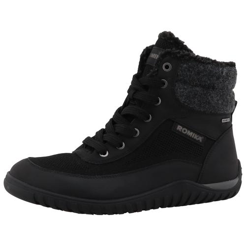 Winterboots ROMIKA Gr. 38, schwarz Damen Schuhe Keilabsatz, Schürboots, Outdoorschuh mit Filzkragen