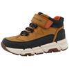 Klettboot TOM TAILOR, Kinder, Gr. 37, gelb (camel, schwarz), Lederimitat, Textil, kontrastfarbene Details, sportlich, Schuhe, Keilabsatz, High-Top-Sneaker, Herbstboots, Reflektor an der Ferse