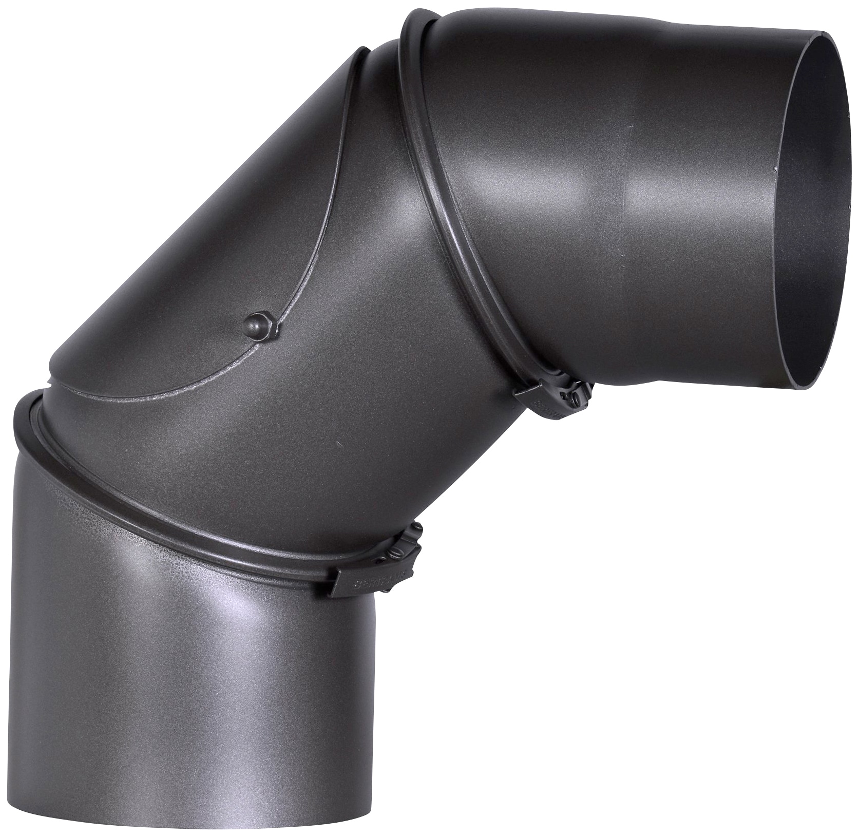 Ofenrohr FIREFIX, grau, B:14,5cm H:29cm L:27,5cm, Stahlblech, Rohre, Stahlblech, mit Tür