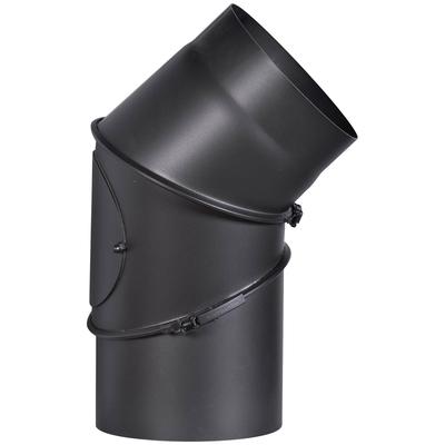Ofenrohr FIREFIX, schwarz, B:21,5cm H:39cm L:26,5cm, Stahlblech, Rohre, Stahlblech, mit Tür Image