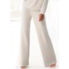 Sweathose FRENCH CONNECTION, Damen, Gr. 48/50, N-Gr, beige, Obermaterial: 55% Viskose (LENZING ECOVERO), 40% Polyester, 5% Elasthan. Taschenfutter: 100% Polyester, unifarben, Basic, bequem lang, Hosen, mit weitem Bein