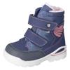 Klettstiefel PEPINO BY RICOSTA "Fina WMS: normal", Kinder, Gr. 22, bunt (dunkelblau, rosa), Lederimitat, Textil, kontrastfarbene Details, casual, Schuhe, Kindergartenschuh, Winterstiefel mit wasserdichter Sympatex Membran