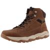 Schnürboots TOM TAILOR, Herren, Gr. 43, braun (cognac), Lederimitat, Textil, unifarben mit Farbeinsatz, casual, Schuhe, Herbstboots, Outdoorschuh mit wasserabweisender TEX-Ausstattung