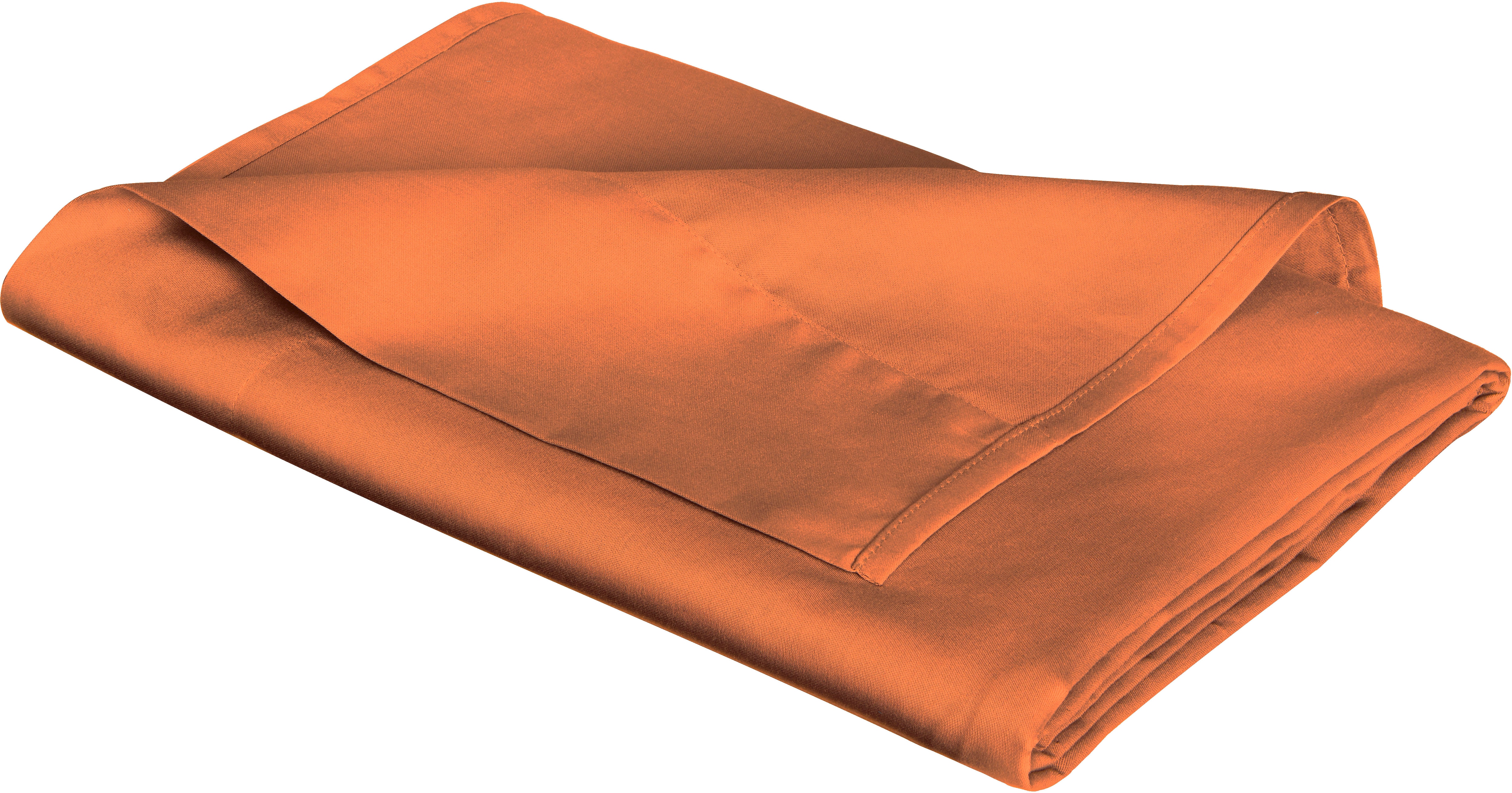 Betttuch FLEURESSE "Colours", orange (terra), B:270cm L:260cm, Mako-Satin, Obermaterial: 100% Baumwolle, Bettlaken, offenes Bettlaken Image
