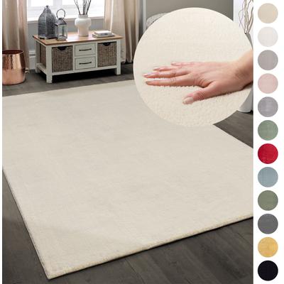 Teppich MY HOME "Arabell, Kunstfellteppich" Gr. 55, beige, B:200cm H:16mm L:280cm, Polyester, Teppiche, flauschig, kuschelig, Felloptik, Anti-Rutsch-Unterseite, Waschbar Image
