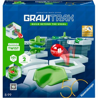 Kugelbahn-Bausatz RAVENSBURGER "GraviTrax Action-Set Twist 50 Jahre Edition" Kugelbahnen bunt Kinder Made in Europe; FSC - schützt Wald weltweit