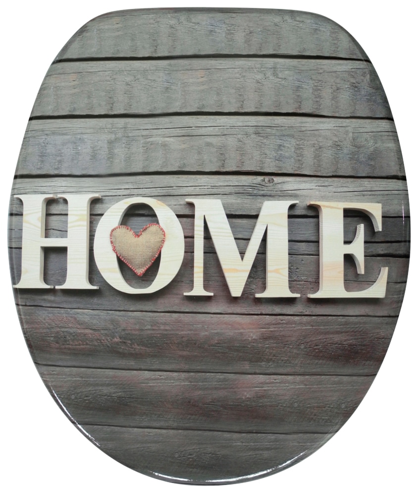 WC-Sitz SANILO "Welcome", braun (holzfarben), B:37,7cm L:47cm, MDF - Mitteldichte Holzfaserplatte, WC-Sitze, mit Absenkautomatik