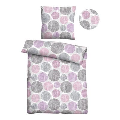 Bettwäsche "0360445", lila (brombeer), B/L: 135cm x 200cm, , Fleece, B/L: 80cm x 80cm, Fleece, Obermaterial: 100% Polyester, CASTELL - MARKENBETTWÄSCHE, Bettwäsche, absolut flauschig, weich + wohlig warm, 100% Polyester, Reißverschluss Image