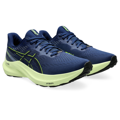 Laufschuh ASICS "GT-2000 12 Gore-Tex", Gr. 43,5, bunt (blau expanse, safety gelb), Textil, Synthetik, sportlich, Schuhe,