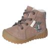 Lauflernschuh PEPINO BY RICOSTA "Dusty WMS: weit", Kinder, Gr. 23, braun (braun, grau), Leder, Textil, casual, Schuhe, Babystiefel, Winterschuh, Schnürstiefel mit wärmender Schurwolle