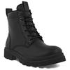 Schnürboots ECCO "GRAINER W", Damen, Gr. 42, schwarz, Leder, klassisch, Schuhe, Stiefelette, Winterboots, Blockabsatz, mit Schurwollfutter