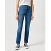 Bootcut-Jeans WRANGLER "WRA-W28B", Damen, Gr. 28, Länge 30, blau (raven), Denim/Jeans, Obermaterial: 80% Baumwolle, 18% Polyester, 2% Elasthan, casual, bootcut fit lang, Jeans