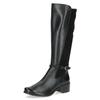 Stiefel CAPRICE, Damen, Gr. 40, Normalschaft, schwarz, Leder, Textil, unifarben, klassisch, Schuhe, Blockabsatz, Langschaftstiefel, Businessstiefel mit Reißverschluss