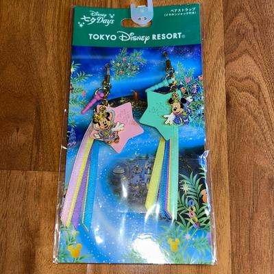 Disney Cell Phones & Accessories | Brand New In Packaging Disney Tokyo Disneyland Pair Of Cellphone Charms | Color: Green/Pink | Size: Os