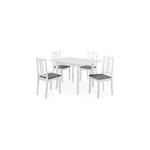 Mobilier De Salle À Manger 5 Pcs Mdf Blanc