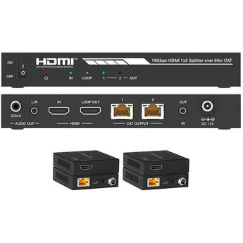 DVDO 4K 1 x 2 HDMI Splitter with Category Outputs DVDO-SPLITTER-12-CAT