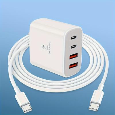 TEMU For Super Fast Charging Ipad Charger Usb C Wall Charger Fast Charging 4ft Cable