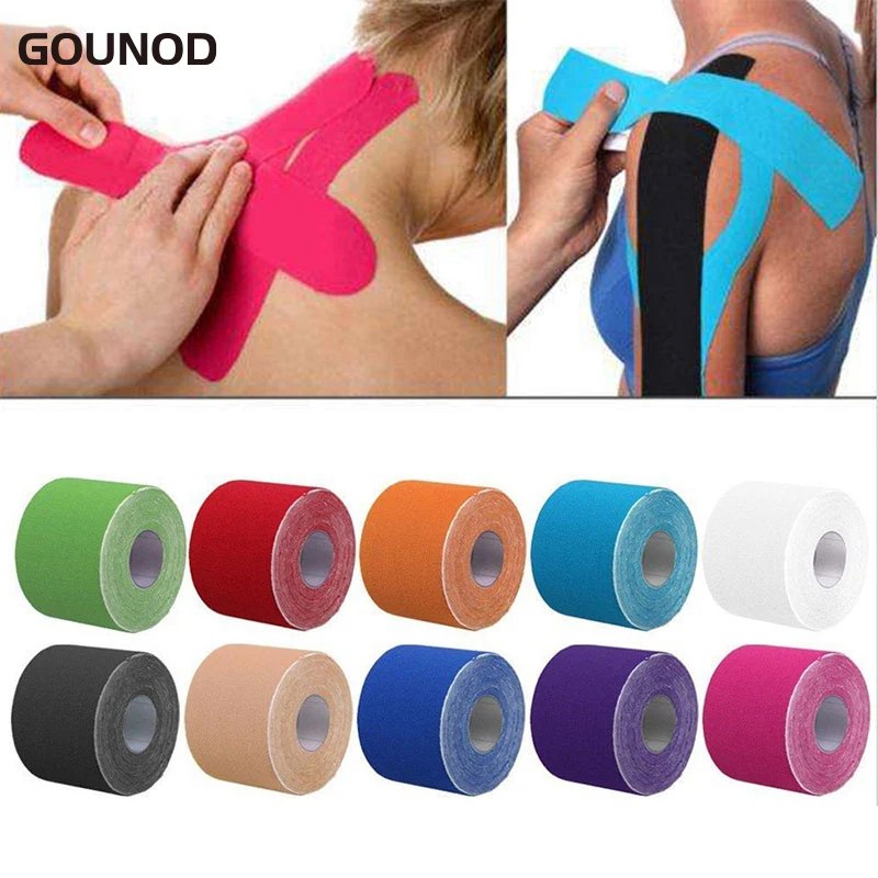 1PC/5PC GOUNOD bande de kinésiologie élastique sport bande musculaire pansement soin kinésiologie bande de premiers secours blessure musculaire bande de sport