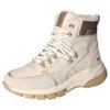 Winterboots MUSTANG SHOES, Damen, Gr. 41, beige (ecru), Lederimitat, sportlich, Schuhe, Schnürboots, Outdoorboots, Warmfutter, mit Schaftrandpolsterung