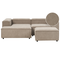 Ecksofa mit Ottomane Taupe Cord L-förmig 2-Sitzer Modulsofa Chaiselongue Rechtsseitig Wohnzimmermöbel Modern Wohnzimmer Wohnecke Sitzecke