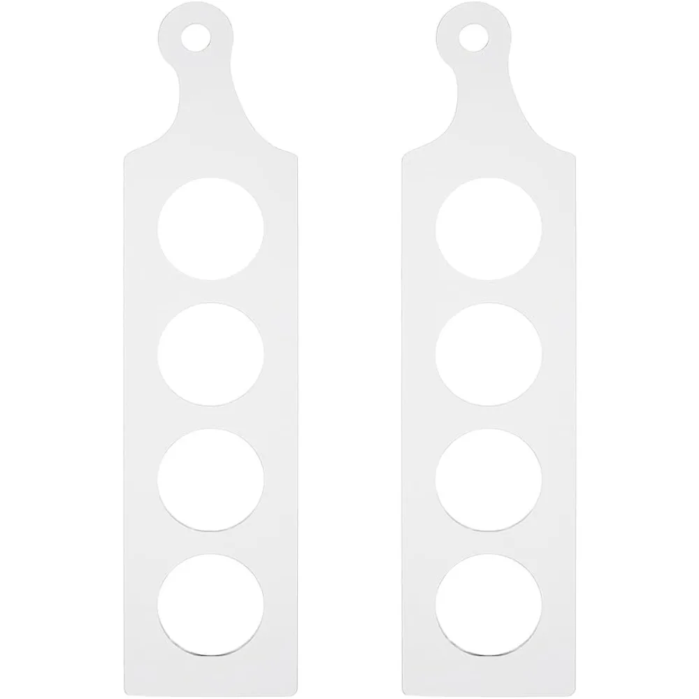 2 Stück Weinflug-Router-Vorlage, transparente Acryl-Vorlagen, klare Flugpaddel-Vorlage, Holzbearbeitungs-Router-Vorlage für Bier Image