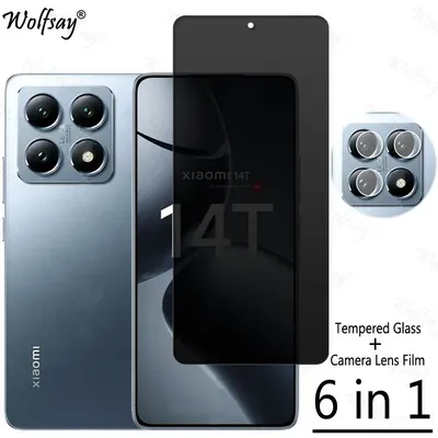 Privatsphäre Screen Protector Für Xiaomi 14T Anti-Spy Gehärtetem Glas Für Xiaomi 14T Pro Kamera Glas Für Xiaomi 14T Glas 6,67 zoll