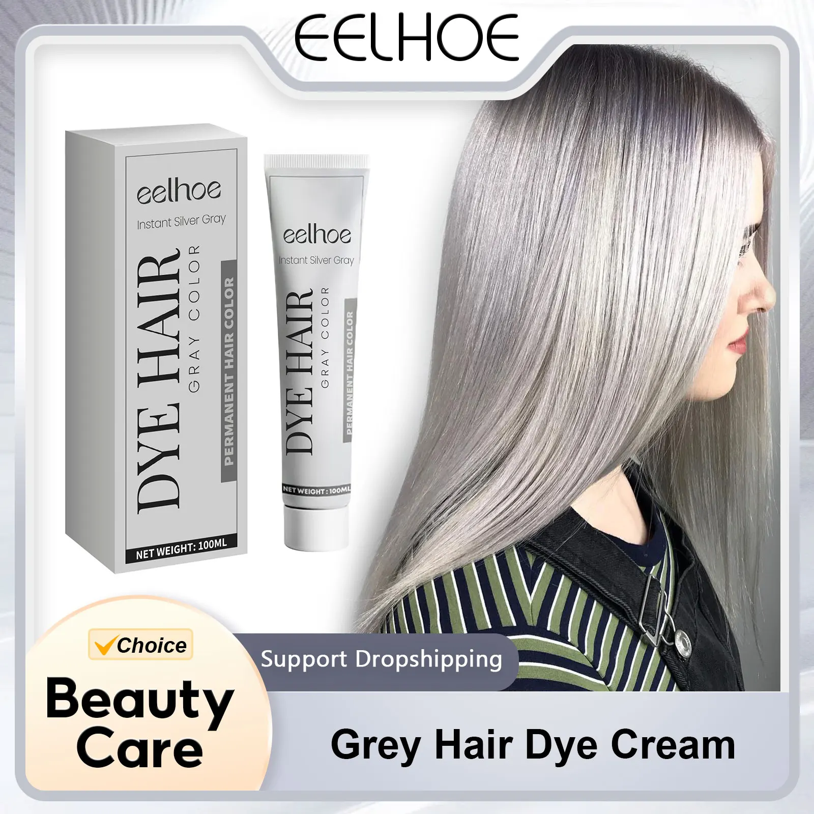 Graue Haar färbemittel Creme Unisex rauchigen Punk-Stil DIY-Styling keine Schäden schnelle Färbung langlebige profession elle Haare Färbe cremes