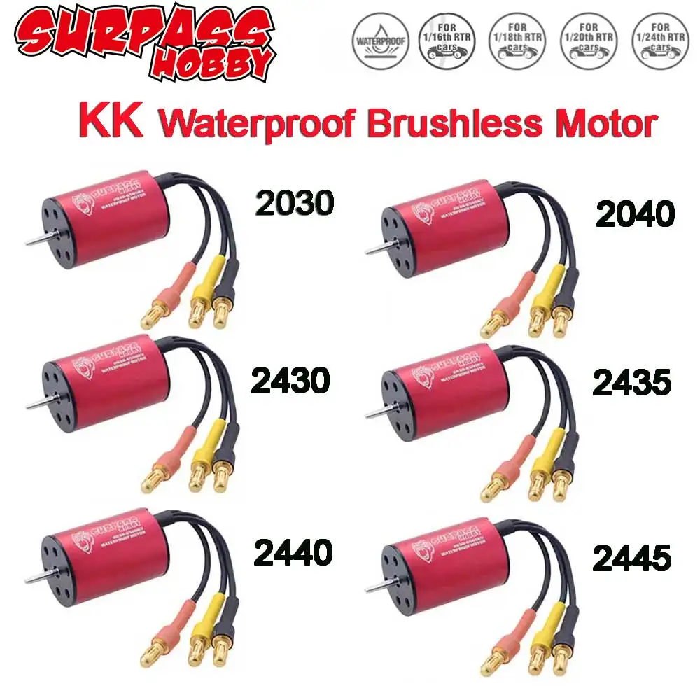 SURPASS HOBBY KK Wasserdichter 2030 2040 2430 2435 2440 2445 Bürstenloser Motor für Wtloys 1/12 1/14 1/16 1/18 1/20 1/24 RC Car Truck