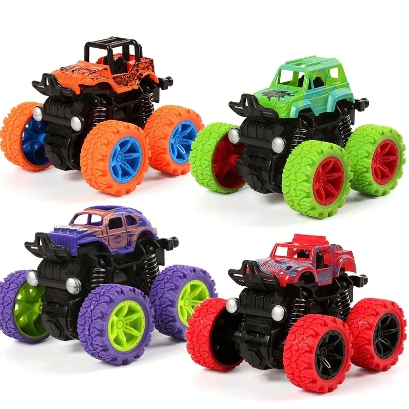 Spielzeugauto Allradantrieb Geländewagen Stunt Dump Cars Doppelseitiges Trägheitsauto Junge Spielzeugauto Zurückziehen Kinderspielzeug Geschenk Image