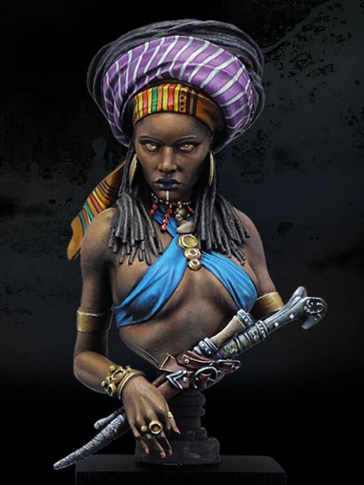 Harzfigur 1/10, antike Offizierin, Büste, Kriegerin, Modell, unmontiert, unbemalt, Figurenbausatz Image