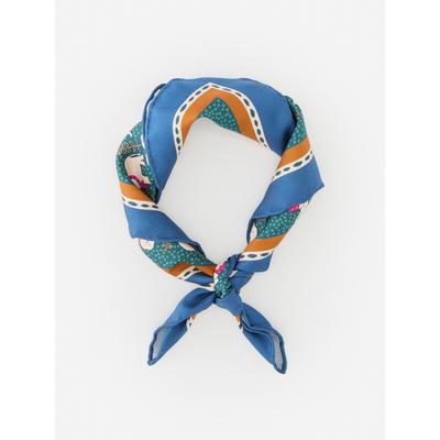 J.McLaughlin Women's Nikka Silk Scarf in Elephant Gate Green/Navy